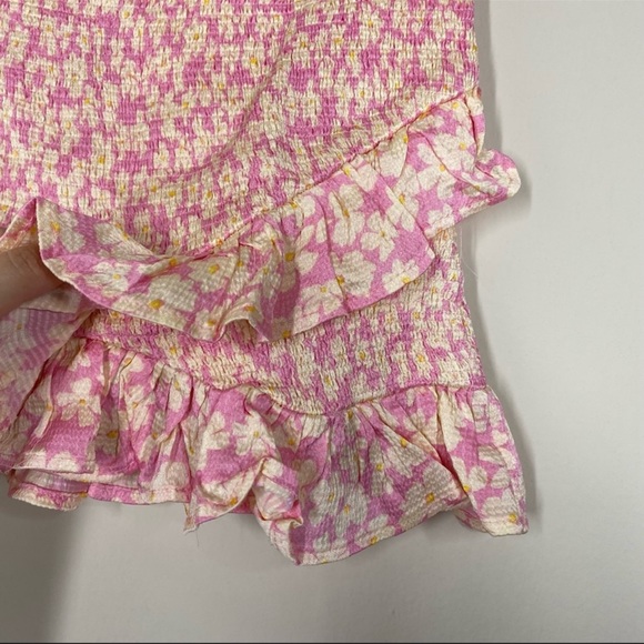 {Zara} Floral Print Smocked Mini Skirt • XS - Picture 4 of 8